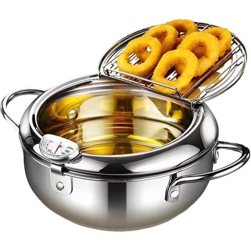 Marmite  Friteuse  Marmite  Frire En Acier Inoxydable, Grande Marmite  Soupe Pour Friteuse | Marmite  Frire Avec Thermomtres Et gouttoir Amovible, Marmite  Friteuse  Huile Pour Cuisinire