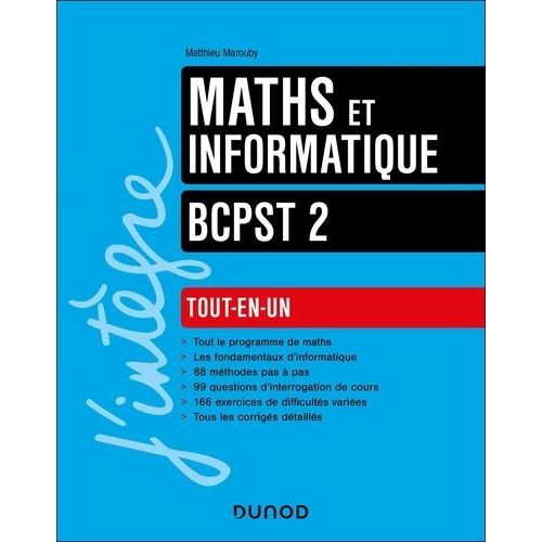 Maths Et Informatique Bcpst 2e Anne - Tout-En-Un    Format Grand Format 
