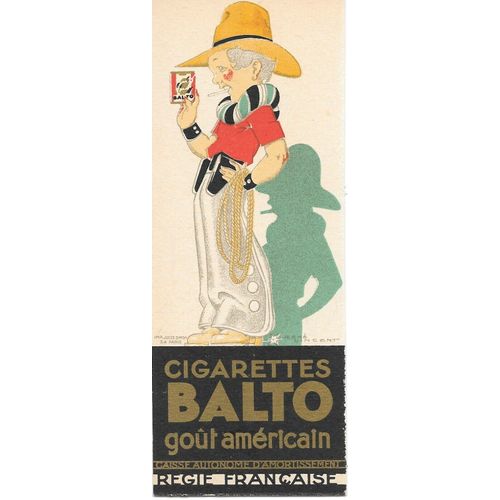 Marque Page Ancien Cigarettes Balto / Cigarettes Gitanes