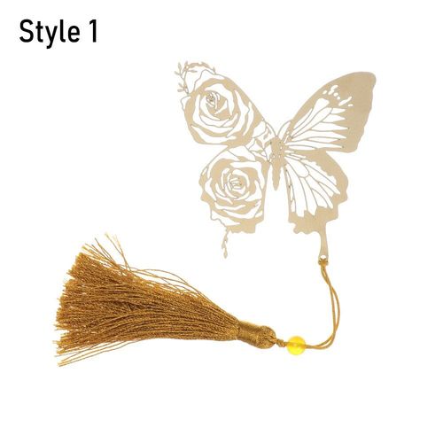 Marque-Page En Forme De Feuille Papillon Ajoure, 1 Pice, Style Rtro, Marque-Page Avec Pompon  Longue Queue, Pagination, Cadeaux Pour tudiants, Papeterie Scolaire