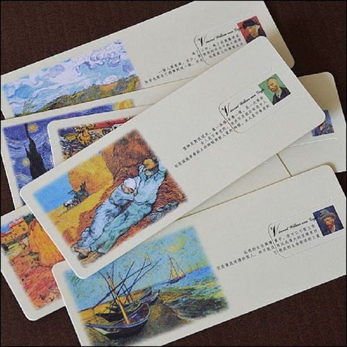 Marque-Pages En Papier Avec Peintures Van Gogh, Porte-Livre De Style Ancien, Carte Message, Papeterie Cadeau, 6 Pices/Ensemble