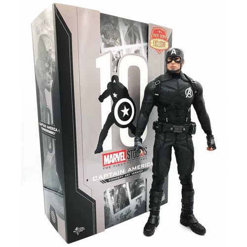 Marvel Figurine Mms 1/6 Captain America Concept Art 2018 Toy Fair Exclusive 31 Cm