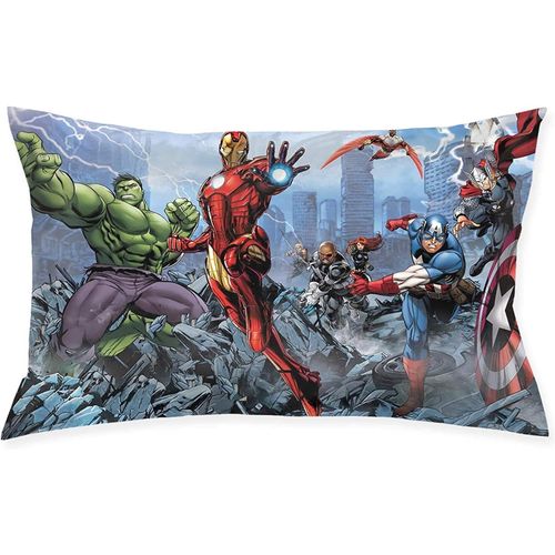 Marvel Super Hero Adventures Lot De 1 Taie D'oreiller Double Face ? Parure De Lit Super Douce Pour Enfants ? Comprend The Avengers-Avengers Assemble-30,5 X 30,5 Cm