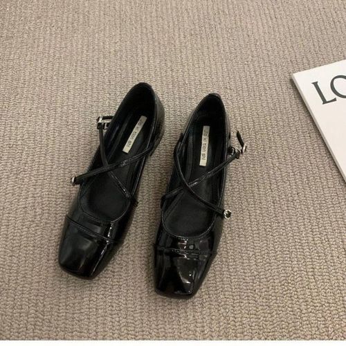 Mary-Chaussures  Essence Rtro  Talons Moyens Pour Femmes,Chaussures Simples,Douces Et Confortables,Ballerines Rouges,2024 - 38
