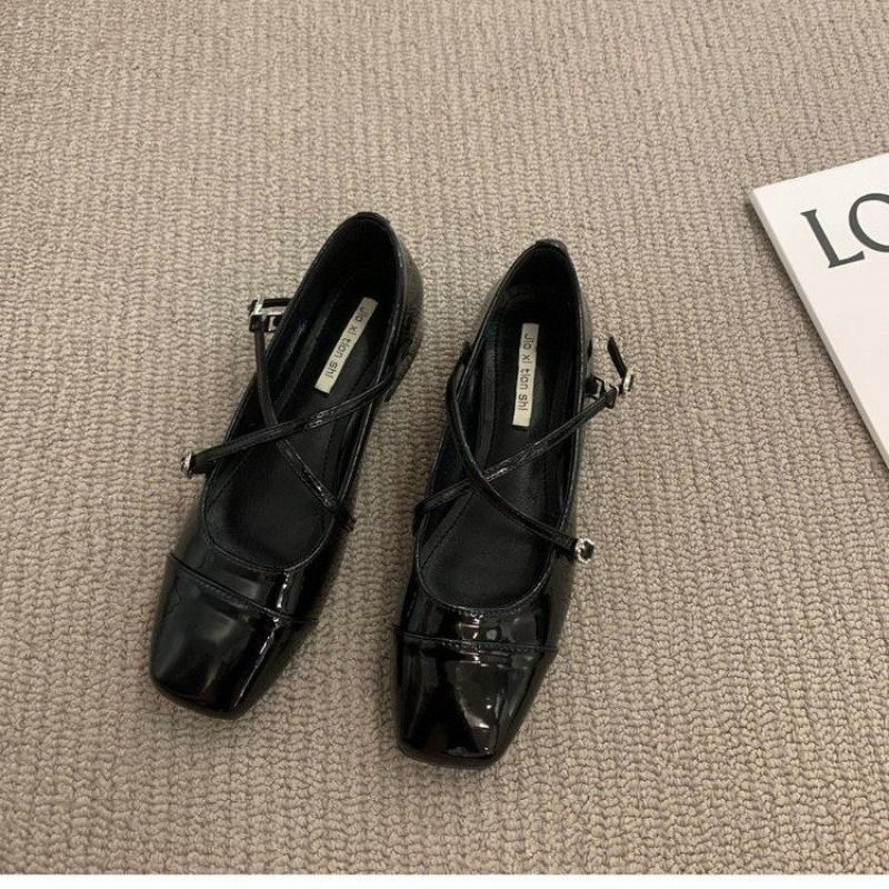Mary-Chaussures  Essence Rtro  Talons Moyens Pour Femmes,Chaussures Simples,Douces Et Confortables,Ballerines Rouges,2024 - 37