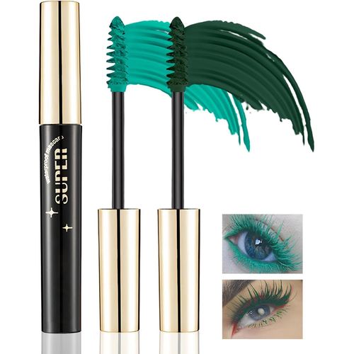 Mascara Volume Et Longueur- 2colors Vert Mascara Extension De Cils Effet Volume, Waterproof Et Longue Tenue,Not Blooming Eye Lashes Mascara Thick Curling Mascara Pour Femmes-03+04