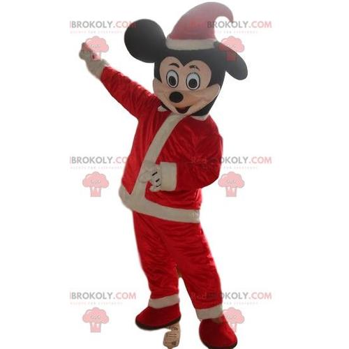 Mascotte REDBROKOLY de Mickey Mouse, en tenue de Père Noël Rakuten