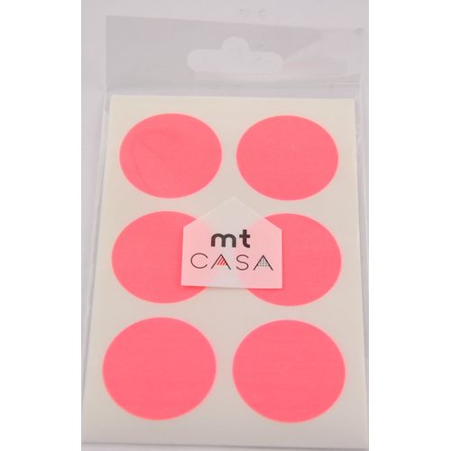 Masking Tape Mt Casa Seal Sticker Rond 3, En Washi Shocking Red - Masking Tape (Mt)