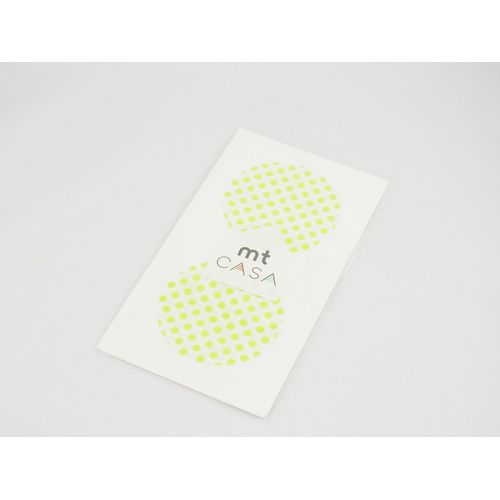 Masking Tape Mt Casa Seal Sticker Rond En Washi Pois Vert - Moegi