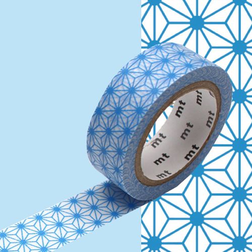 Masking Tape Mt toile Asanoha Bleu