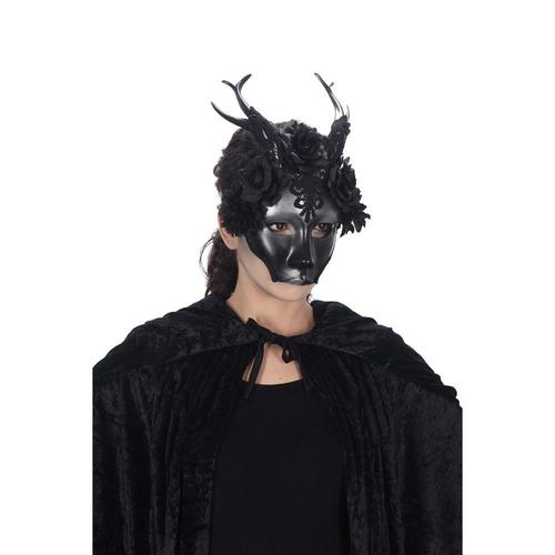 Masque Cornes Cerf Noir