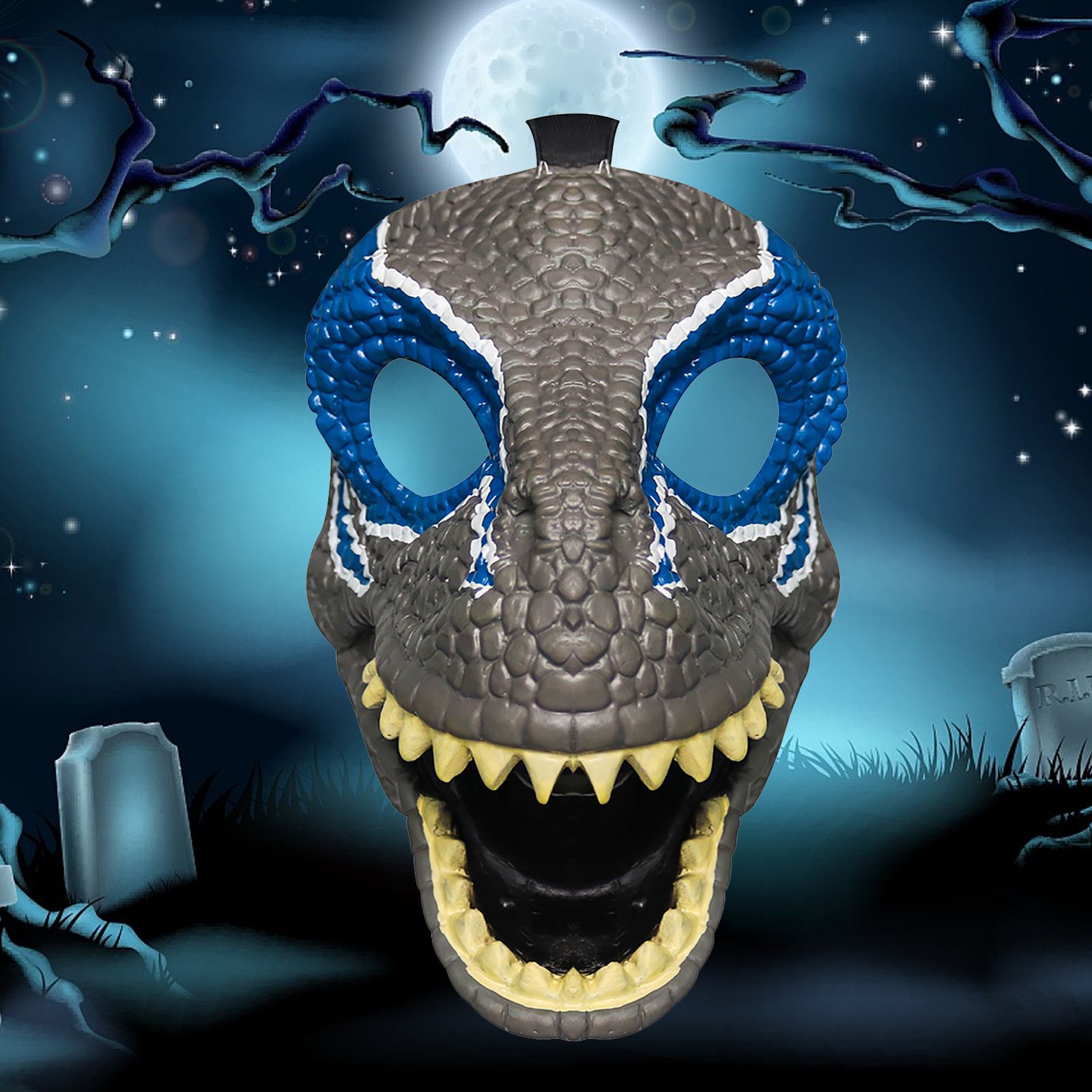 Masque D'Halloween, Cadeaux De Carnaval, Raptor, Enfant, Dinosaure Bleu, Accessoires, Fte D'Horreur, Danse, Accessoires Effrayants