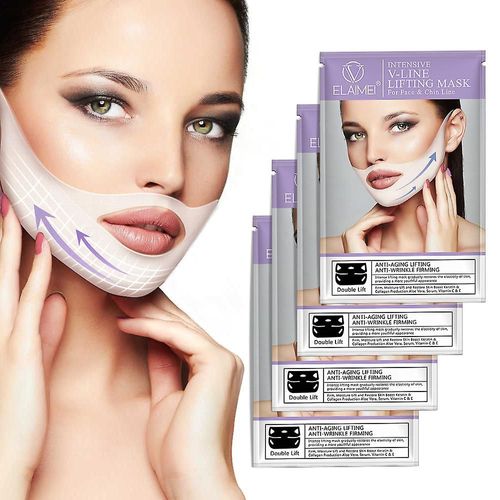 Masque Lifting Et Modelage Du Menton Pour Le Visage, Amincissant, Raffermissant, Masque De Traitement Du Double Menton, Hydratant, Ferme, Liftant
