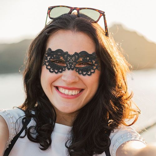 Masque Noir Gothique Pour Bote De Nuit Et Soire Dansante, Masque Pour Les Yeux De Femme Mystrieuse, En Dentelle, Jouets Sexuels rotiques Pour Costume De Couple