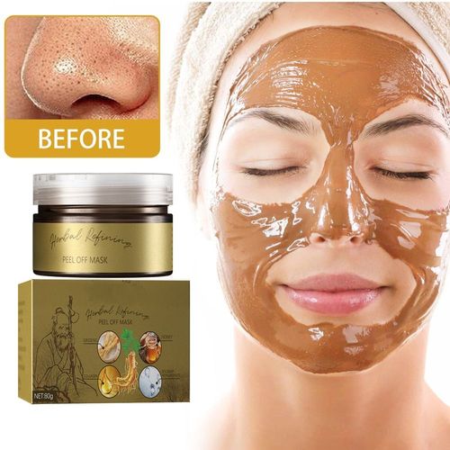 Masques Nettoyants Pour Points Noirs, Raffinage Professionnel  Base De Plantes, Masque Facial Peel-Off, Dissolvant De Points Noirs, Masque Nettoyant En Profondeur