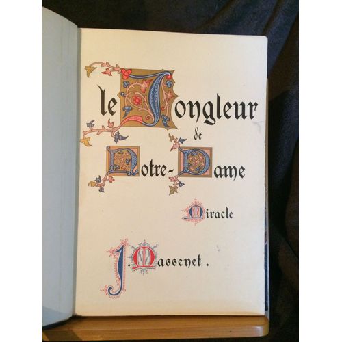 Massenet Le Jongleur De Notre Dame Opra Partition Chant-Piano Partition Heugel