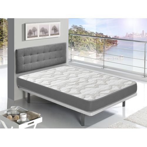 Matelas 120x200 Nirvana paisseur 16 Cm - Mousse Supersoft ? Gris Clair ? Technologie Airfresh