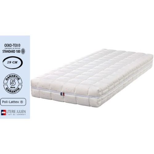 Matelas 70x190 X 19 Cm Ferme - Dhoussable Housse Lavable - Noyau Poli Lattex Hr Dernire Gnration - Antibactrien - Anti-Acariens
