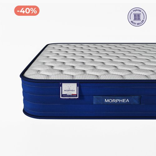 Matelas Hybride 90x190x25cm Jade - Mousse  Mmoire Forme & Ressorts Ensachs - Soutien Ferme - Morphea