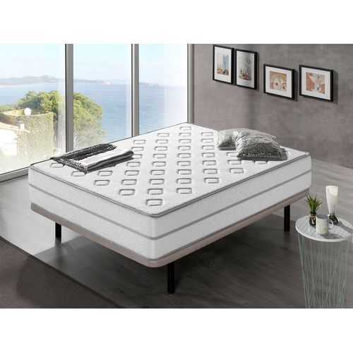 Matelas 90x200 Channel Epaisseur 22 Cm - Memoire De Forme Combine A Un Tissu Thermo-Reglable