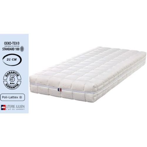 Matelas Latex Naturel + Alse 160x200 X 21 Cm Ferme - Spcial Sommier Electrique - Dhoussable Housse Lavable - 7 Zones De Confort - Noyau Poli Lattex Hr Dernire Gnration - Trs Respirant