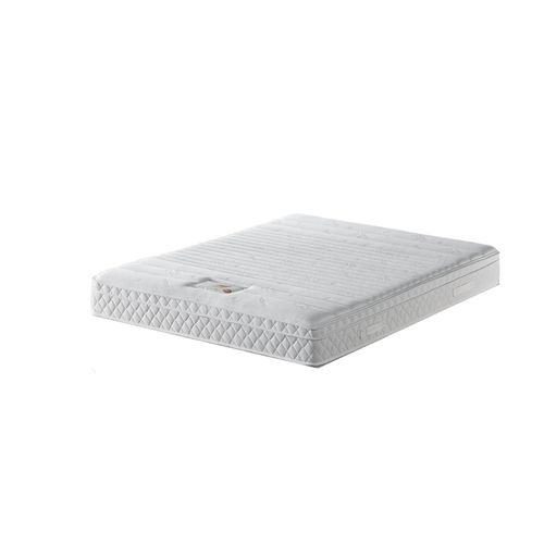 Matelas Memoryplus A Ressorts Ensaches + 3,5 Cm Latex Naturel  70 % En 75 Kg/M3 - 140x200 Hauteur +/- 22,5 Cm - Accueil Moelleux - Soutien Ferme - 5 Zones De Confort - Hypoallergenique