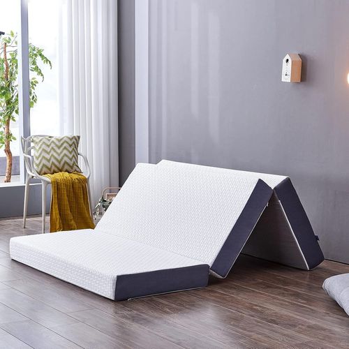 Matelas Pliable Double En Mousse  Mmoire De Forme De 15 Cm, Matelas Pliable Pour Invits Avec Housse Lavable, Pliable En Trois, Lit Dans Une Bote, 100 Nuits D'essai  Domicile (Double (135 X