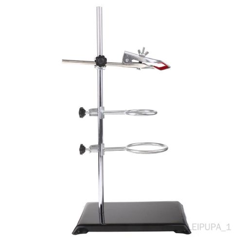 Support De Laboratoire En Fer 60cm Avec Pinces - Trépied Pour Expériences De Chimie Et Physique