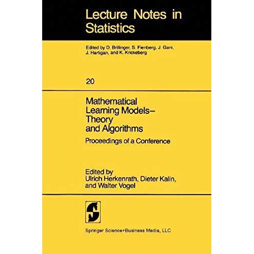 Mathematical Learning Models - Theory And Algorithms    Format Broch 