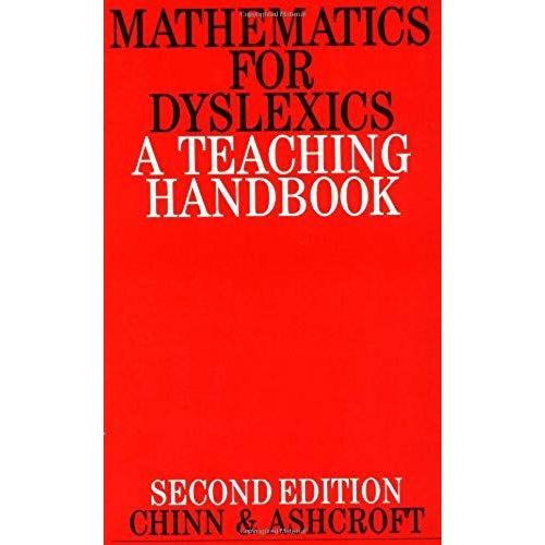 Mathematics For Dyslexics: A Teaching Handbook   de Richard Ashcroft  Format Broch 