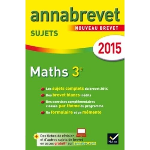 Mathmatiques 3e - Sujets   de bernard demeillers  Format Broch 