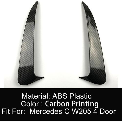 Mathiateur Latral De Pare-Chocs Arrire En Carbone Noir, Couvercle D'aration, Accessoires De Voiture Pour Mercedes Benz Classe C, W205, C63, Jas, C180, C200, C260, C300