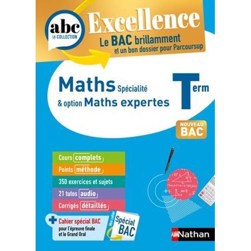 Maths & Maths Expertes Terminale - Abc Excellence - Bac 2026 - Enseignement De Spcialit Tle - Cours Complets, Notions-Cls Et Vidos, Points Mthode, Exercices Et Corrigs Dtaills - Epub  