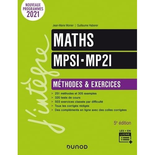 Maths Mpsi-Mp2i - Mthodes Et Exercices    Format Grand Format 