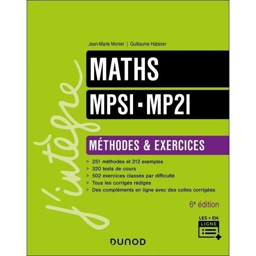 Maths Mpsi-Mp2i - Mthodes Et Exercices    Format Beau livre 