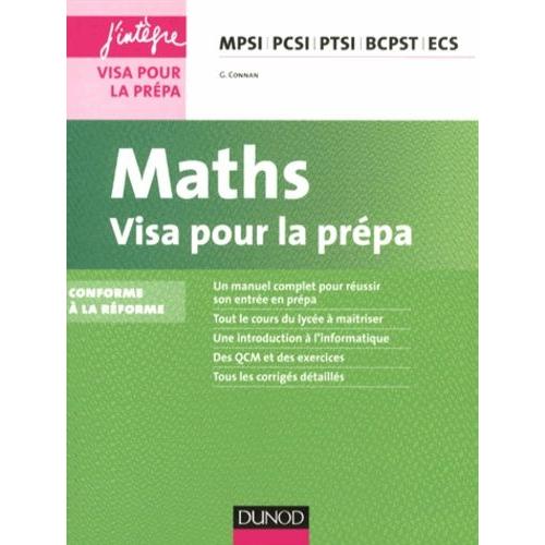 Maths - Visa Pour La Prépa Mpsi, Pcsi, Ptsi, Bcpst, Ecs | Rakuten