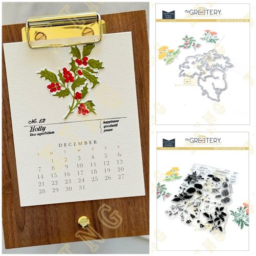 Matrices De Dcoupe En Mtal Et Timbres,Fleurs,Carte De Scrapbooking,Cailloux,Cartes En Papier,Timbre D'album Fait  La Main,Joyeux Anniversaire,Mois De Naissance,Bricolage - Type Z9145-A Set