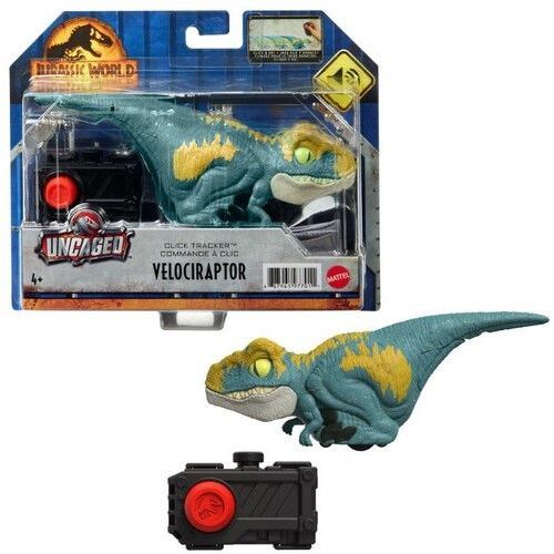 Mattel - Jurassic World Dominion Uncaged Click Tracker Velociraptor, Blue [Collectables] Action Figure