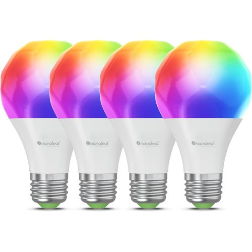 Matter Essentials Pack De 4 Wifi Ampoules Led E27 Connectes Rgbw Lampes Intelligentes, Horaires Personnaliss Contrle Par App/Voix (Compatible Alexa, Apple, Google), Salon Bur[Amp742688]