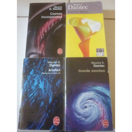 Maurice G. Dantec, 4 Romans : Babylon Babies (Folio Science-Fiction) + Cosmos Incorporated (Livre De Poche) + Grande Jonction + Artefact. Machines  crire 1.0