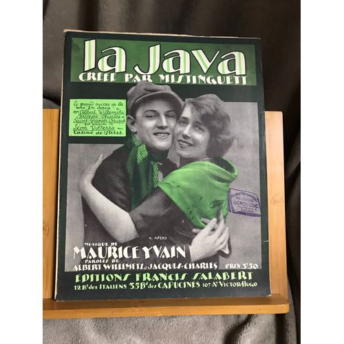 Maurice Yvain La Java Cre Par Mistinguett Partition Pour Piano d. Salabert