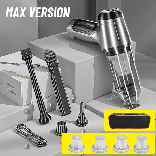 Max 4 hapa 1 sac - Aspirateur Sans Fil  Forte Aspiration, Mini Robot Portable Pour Voiture Et Appareils Mnagers, Nettoyage De Clavier De Bureau Aspirateur  Main Sans Fil Trs Puissant Accessoire Voiture Aspirateur Voiture