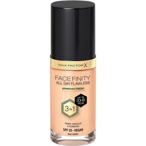 Max Factor Facefinity All Day Flawless Fond De Teint Liquide 3-En-1 N42 Ivoire, 30ml
