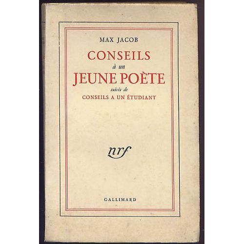 Conseils A Un Jeune Poete, Suivis De Conseils A Un Etudiant   de max jacob 