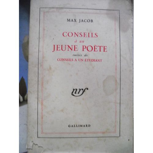 Conseils  Un Jeune Pote, Suivis De Conseils  Un tudiant.   de max jacob 