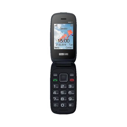 Maxcom Mm817 Negro Mvil Senior Tipo Concha 2.4'' Cmara Dual Sim Sos Radio Fm Ranura Microsd