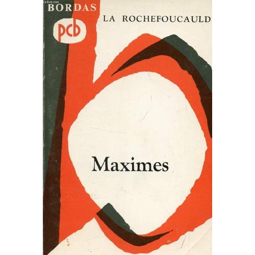 Maximes   de LA ROCHEFOUCAULD  Format Broch 