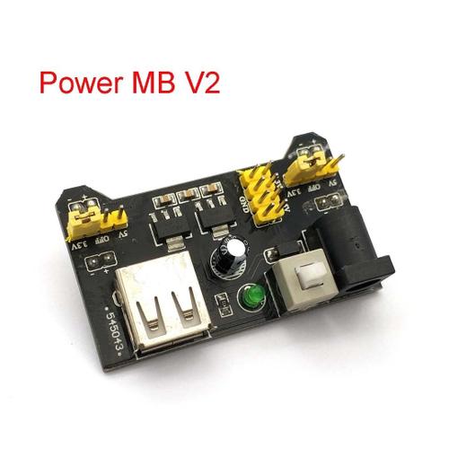 MB102 MB-102 sans soudure platine de prototypage Module d'alimentation 3.3V 5V pour Arduino conseil bricolage