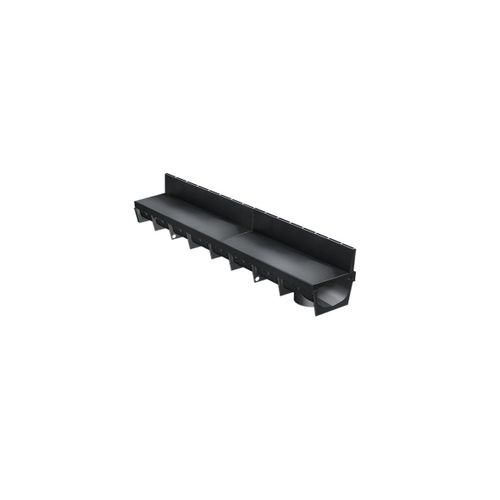 Mea Caniveau Extrieur Avec Grille  Fente En Pe Classe A15 (1m) Meapark - Systme De Drainage En Plastique Recycl B125 Diamtre Utile 10cm