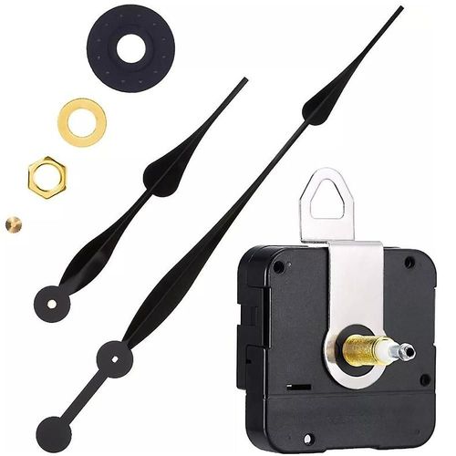 Mcanisme De Mouvement D'horloge  Quartz 28 Mm, Aiguilles D'horloge, Mcanisme De Remplacement  Couple lev Avec Aiguilles D'horloge (Noir)